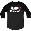 Bun in the Oven with Heart Baby Girl 3/4 Sleeve Shirt