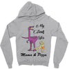 mama &amp; pizza dinasour Zipper Hoodie