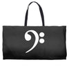 bass cleff funny Weekender Totes