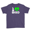 i love weed fun Youth Tee