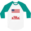 Stand For The Flag We Kneel For The Fallen 3/4 Sleeve Shirt