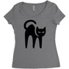 cat black Women's Triblend Scoop T-shirt