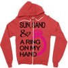 sun, sand &amp; a ring on my hand Zipper Hoodie