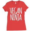 vegan ninja Ladies Fitted T-Shirt