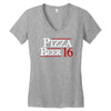 pizza and beer '16 Women's V-Neck T-Shirt