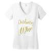 wine outside Women's V-Neck T-Shirt