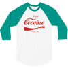 enjoy cocaine funny gray 3/4 Sleeve Shirt