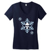 skull snowflakes alternative christmas jumper Women's V-Neck T-Shirt