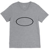 black oval V-Neck Tee