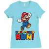 run, mario run Ladies Fitted T-Shirt