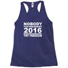 nobody for president try freedom anarchy Racerback Tank