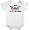 will run for ice cream Baby Bodysuit