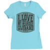 i love my beared husband Ladies Fitted T-Shirt