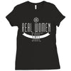 real women sail Ladies Fitted T-Shirt
