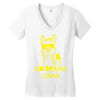 no drama llama (2) Women's V-Neck T-Shirt