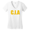 cia  funny  fashion fbi feds joke fancy dress Women's V-Neck T-Shirt