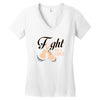 Fight For a Cure Uterine Cancer Awareness Women's V-Neck T-Shirt
