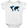 World Map Design Baby Bodysuit