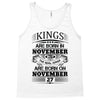 Real Kings Are Born On November 27 Tank Top