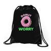 donut worry Drawstring Bags