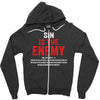 Sin Is The Enemy Zipper Hoodie