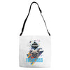 who loves frenchies Adjustable Strap Totes