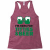 st. patrick's day titties and beer Racerback Tank