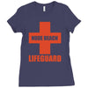 nude beach   lifeguard Ladies Fitted T-Shirt