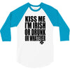 kiss me i'm irish or drunk or whatever t shirt st patricks day funny t 3/4 Sleeve Shirt