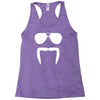 aviator sunglasses horseshoe fu manchu biker mustache Racerback Tank
