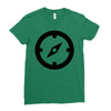 clock black Ladies Fitted T-Shirt