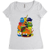 dq value menu Women's Triblend Scoop T-shirt