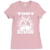 guitar god t shirt personalised guitarists Ladies Fitted T-Shirt