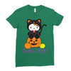 kitty halloween Ladies Fitted T-Shirt