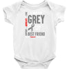 I Wear Grey For My Best Friend (Brain Cancer Awareness) Baby Onesie