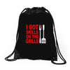 got skills on the grills apron Drawstring Bags