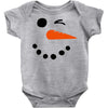 snowman face Baby Bodysuit