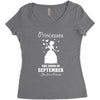 Princesses Are Born in September Yes I'm a Princess Women's Triblend Scoop T-shirt