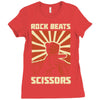 rock beat scissors Ladies Fitted T-Shirt