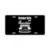October Girls Are Sunshine Mixed With A Little Hurricane License Plate