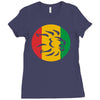 rasta lion head reggae dub step music dance Ladies Fitted T-Shirt