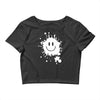 mud splatter smiley face smile forrest gump movie Crop Top