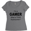 gamer baseball Women's Triblend Scoop T-shirt