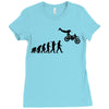 evolution of a biker dirt bike mx motocross t shirt men Ladies Fitted T-Shirt