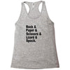 rock paper scissors lizard spock big bang theory geek nerd gift t shir Racerback Tank