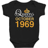 queens are born in october 1969 Baby Bodysuit