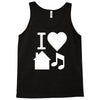 i love house music dj baseball Tank Top