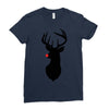 deer skull christmas Ladies Fitted T-Shirt