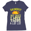 raindrop hot sauce i love tacos a lot Ladies Fitted T-Shirt