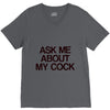 ask me about my cock rooster V-Neck Tee